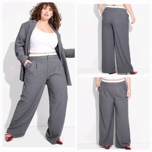 Wild Fable Gray Pinstripe Pants Elegant Wear Office Wear Career Beach Pants
